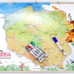 Mapa Polski dla dzieci zestaw edukacyjny