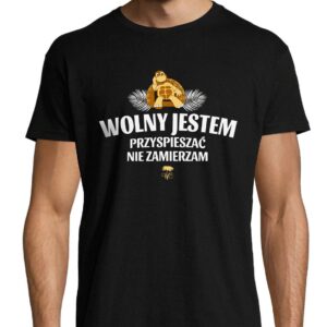 Koszulka antysystemowa WOLNY JESTEM czarna