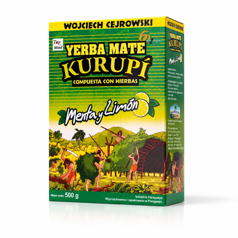 Parada yerby koszmarnej w smaku 1 Yerba Mate Kurupi Menta Limon 500g
