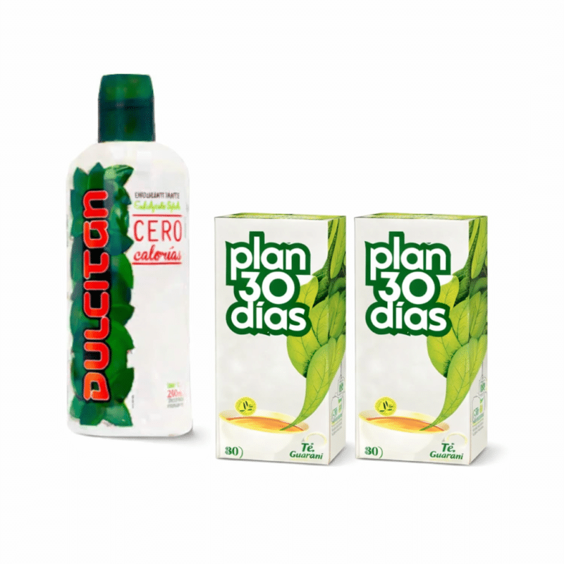 Zestaw odchudzająco-oczyszczający: herbata ziołowa Plan 30 días i słodzik Dulcitan