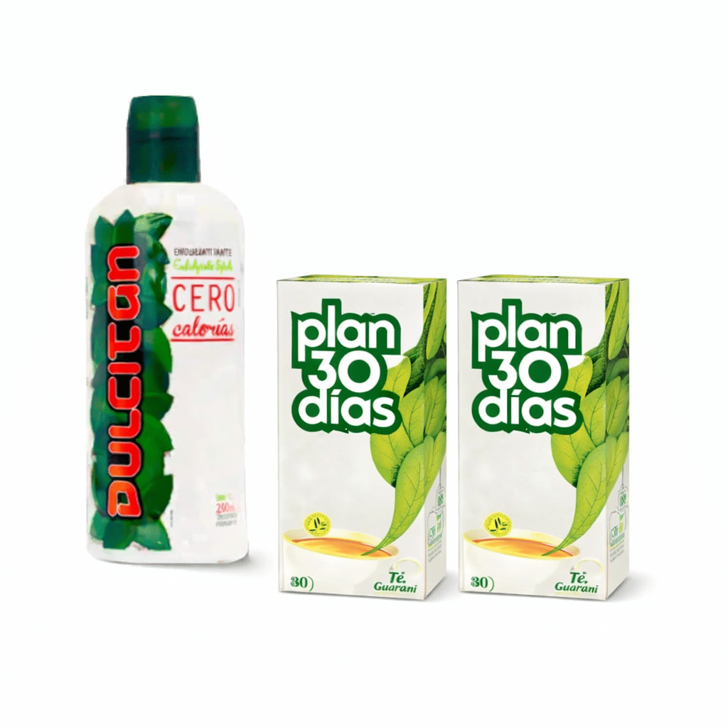 Zestaw odchudzająco-oczyszczający: herbata ziołowa Plan 30 días i słodzik Dulcitan